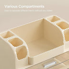 HBlife Makeup Organizer for Vanity with Brush Holder, Large Bathroom Countertop Cosmetic Organizer Skin Care Storage, Easy to