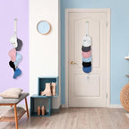 Windyun 2 Pcs Boho Hat Rack for Baseball Caps, Holds up to 20 Hats, Macrame Hat Hangers Wall Mounted, Hanging Cap Holder over