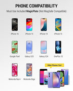 Scosche MRK2PK-UB MagicMount Replacement Metal Plate Kit for Phone, Metal Plates for Magnetic Mount Cell Phone Holder for Car, Universal with All Devices and Phone Case, Black, Pack of 2