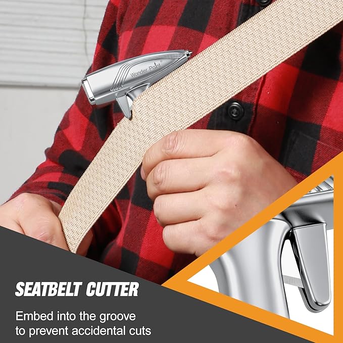 Car Window Breaker, Automotive Safety Hammer With Seatbelt Cutter, 3-in-1 Emergecy Escape Tool Car Metal Window Breaker Seatb