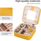 KElofoN Travel jewelry case Travel jewelry box Travel Jewelry Organizer Small Jewelry Organizer Box for Girls Women with Mirr