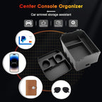 for 2026 Hyundai Palisade Organizer Tray ONLY for 2026 Palisade Hybrid Calligraphy 7-Seater Upper and Under Center Console Secondary Storage Accessories (2026 Palisade Console Organizer 3-Set)