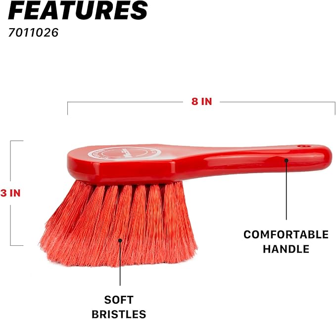 Maxshine Universal Cleaning Brushes (3-Piece Set) – Heavy-Duty, Medium-Duty, Soft Bristles – Removes Dirt & Stains – Wheels, 