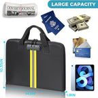 Accordion File Organizer with Combination Lock,Fireproof Expanding File Folder with Multi Pockets,13 Pockets Document Organiz