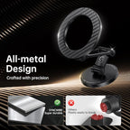 SYNCWIRE Fits MagSafe Car Mount, Magnetic Phone Holder for Car Dashboard, [Flexible Three-axis] 360° Rotation Magnetic Car Mount Strong Magnets Car Phone Holder for iPhone 17 16 15 14 Pro Max