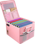 Fireproof Document Box, Fireproof Organizer Safe Box with Lock, Portable Office Storage Cabinet for Hanging Letter/Legal Fold