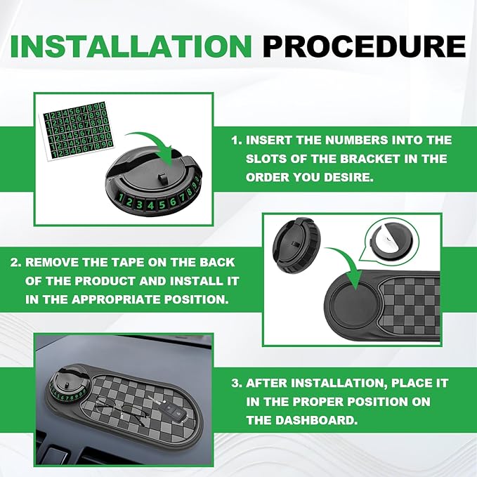New Multifunctional Anti-Slip Rubber Pad, 4-in-1 Car Universal Dashboard Pad, 360° Rotatable Car Non-Slip Phone Pad w/Tempora