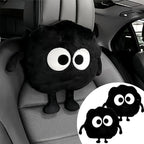 Car Headrest Pillow 2PCS Cute Big-Eyed Sprite Car Headrest Pillows Travel Neck Pillow Comfortable Neck Support - Plush Comfort Neck Cushions for Cars, Home & Office