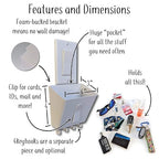 The No Screwups Switch Pocket Wall Organizer and Key Hook (White, 1-Pack): Installs in Seconds on Any Switch or Outlet with N