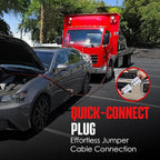 K KRIËGER Jumper Cables 100% Pure Copper, 30 Feet, 2 Gauge, 1000 Amp Custom-Made Alligator Clamps, Booster Battery Cables w/Permanent Installation Kit & Quick Connect Plugs - Carrying Bag Included