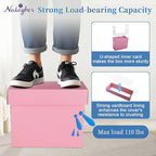 File Organizer Box with Lid & Handle, Heavy Duty Hanging File Folder Storage Boxes for Letter Size, Portable Filing Organizer