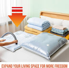 TAILI 10 Pack Vacuum Storage Bags, Jumbo Vacuum Seal Bags for Clothing (40x31 Inch), Space Saver for Bulky Bedding, Pillows, 