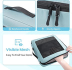 Mesh Packing Cubes for Travel, Durable Luggage Organizer with Sturdy Material and Double Zippers, Comprehensive Set for Trave