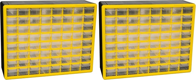 Akro-Mils 64-Drawer Plastic Drawer Storage Cabinet for Garage Organization, Bead Organizer, Building Bricks Storage, Teacher 