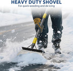 Snow Ice Scraper, 60" Long Handle Heavy Duty Garden Flat Shovel, Multifunctional Cleaning Shovel, Floor Scrapers Stainless Steel Garden Tools Weed Scraper for Weeding,Scraping,Ice Removal,Lawn Edging