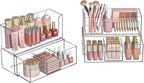 Bathroom Drawer Organizer Stackable Storage Drawers Clear Plastic Storage Bins Medicine Cabinet Organizer Makeup Organizers w