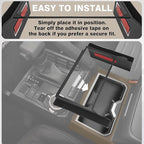Muslogy Center Console Organizer Hanging Storage Box Compatible with 2024 2025 2026 Toyota Tacoma & 2025+ 4Runner Accessories Console Left & Right Phone Pocket Gear Shift Side Organizer