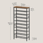 YATINEY 10 Tier Shoe Rack, Large Capacity Shoe Storage Organizer Holds 40 Pairs, Sturdy and Stable, for Entryway, Hallway, Cl