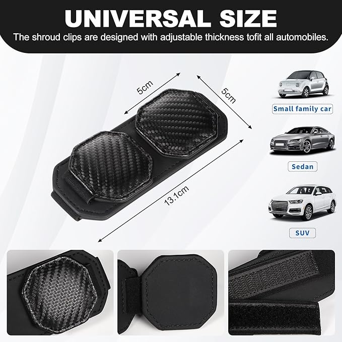 Double Clip Sunglasses Holder for Car Visor with Carbon Fiber Pattern,Magnetic PU Leather Auto Visor Sunglass Clip,Vehicle Visor Organizer,Hanging Eyeglasses Clip