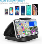 Cell Phone Holder for Car, Vertical Horizontal Car Phone Mount with 360° Rotate Dashboard Cradle Compatible iPhone Samsung Galaxy Android Smartphones, GPS Devices