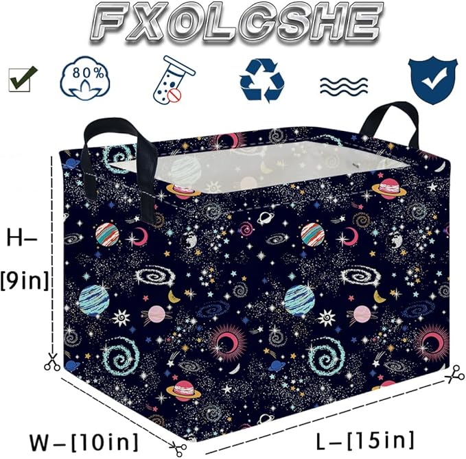 Rectangular Star baskets,Storage Basket,Waterproof foldable laundry basket for Kids,Cute Toys Storage Bin Organizer,Book bins
