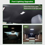 Interior LED light sheet,applicable dome light,Super Bright 6000K Pure White Light,Lights Brightness Can Adjust,Fit Toyota Tacoma(2nd Gen,2005-2015),Camry,Solara,Sequoia,And for Lexus RX330