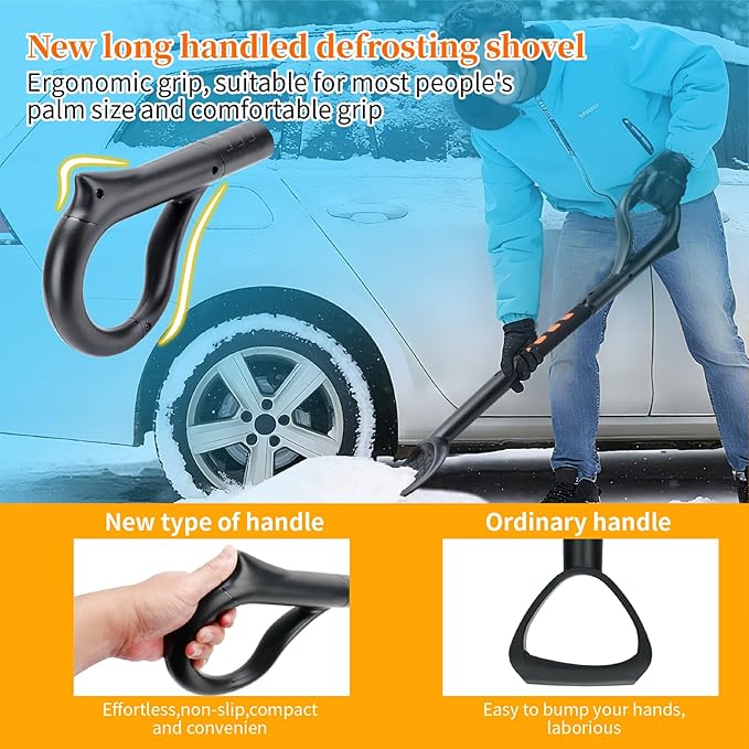 25.8'' Larger Ice Scrapers for Car Windshield | Dang Near Indestructible Ice from Scrape Frost and Ice |3-in-1 Emergency Snow Shovel | Detachable Remover with Foam Grip for Small Cars, Trucks, SUVs
