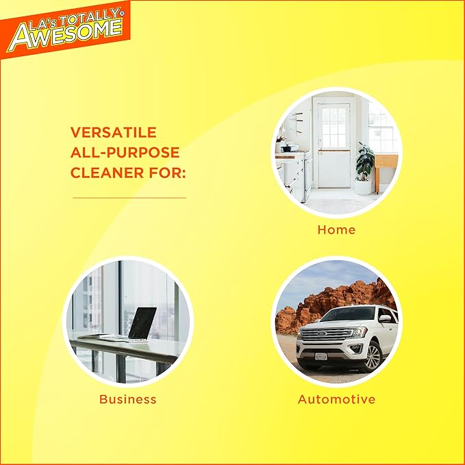 La's Totally Awesome All Purpose Cleaner Combo – 24 oz Spray + 64 oz Refill – Heavy Duty Degreaser & Multipurpose Cleaner for