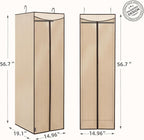 STORAGE MANIAC 2-Pack Hanging Garment Bag Zipper Cover with Sealed Clear Window, Long Garment Cover for Closet Storage Wardro