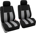 FH Group Car Seat Cover Front Set Striking Striped Car Seat Covers with Front Seat Covers and Rear Split Bench, Universal Fit