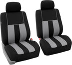 FH Group Car Seat Cover Front Set Striking Striped Car Seat Covers with Front Seat Covers and Rear Split Bench, Universal Fit