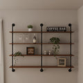 Floating Shelves for Wall Bookshelf Industrial Pipe Shelving Shelves 60 Inch Natural Wood Planks Rustic Wall Shelves Hanging 