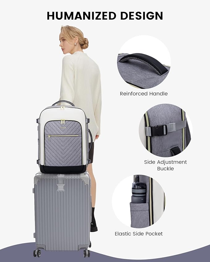LOVEVOOK Large Travel Backpack for Women, TSA Carry on Backpack for Airplanes, 40L Personal Item Travel Bag for Women fits 17