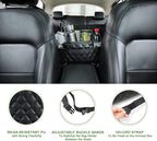 Car Purse Holder - Durable Leather Seat Back Organizer with Handbag Holder, Front Seat Storage Barrier, Backseat Pet & Kids Driver Storage Netting Pouch