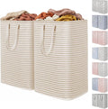Lifewit 2 Pack Laundry Basket 80L Each, Collapsible Clothes Hamper with Reinforced Handles, Freestanding Waterproof Design fo