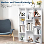 Whitmor 11 Cube Storage Organizer, 4 Tier Stackable Bookcase, Open Storage Display Bookshelf, Storage Cabinet for Living Room