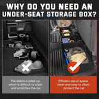 Foldable Under Seat Storage Organizer for 2019-2025 2026 Chevy Silverado/GMC Sierra 1500 & 2020-2025 2500HD/3500HD - 600D