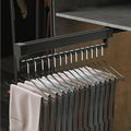 Pull-out clothes rail, Extendable Pull Out Closet Rod, Wardrobe Hanger with Sliding Rail, Wardrobe pull out clothes hanger, B