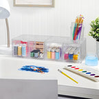 STORi Chloe Space-Saving Clear Drawer Organizer (4 Tall Drawers) Sort Office, Kitchen, Beauty Supplies, Makeup, Pens, Jewelry
