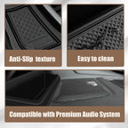 Muslogy Center Console Organizer Dash Storage Box Compatible with Chevrolet Colorado & GMC Canyon 2023-2025 2026 Dashboard Organizer Insert Behind Screen Interior Storage Accessories (Black)