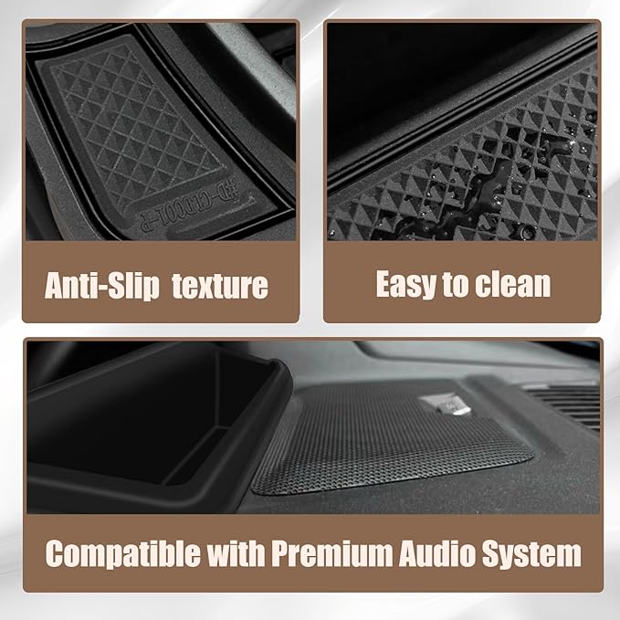 Muslogy Center Console Organizer Dash Storage Box Compatible with Chevrolet Colorado & GMC Canyon 2023-2025 2026 Dashboard Organizer Insert Behind Screen Interior Storage Accessories (Black)