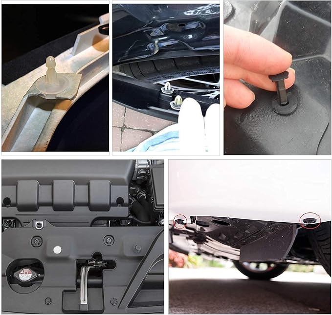 GOOACC 425 Pcs Car Body Retainer Clips Set Tailgate Handle Rod Clip Fastener Remover - 19 Popular Sizes Auto Push Pin Rivets 
