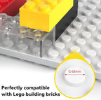 BlissBox 8-Pack Large Display Shelves for Wall Compatible with Lego Building Bricks, 11.3x6.3inch Dual-Sided 36x20 Studs for 