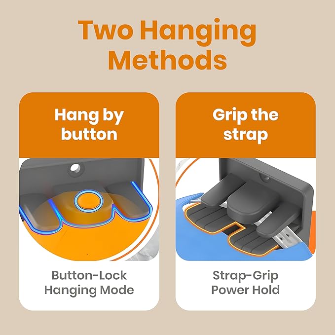 2 Pack Baseball Hat Organiser, Wall Mount Hat Rack with Built-In Spring Clips, Baseball Cap Organizer for Closet & Door, Adhe