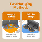2 Pack Baseball Hat Organiser, Wall Mount Hat Rack with Built-In Spring Clips, Baseball Cap Organizer for Closet & Door, Adhe