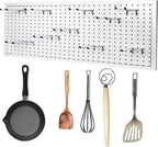 15 Pcs Double Pegboard Hooks 4 Inch, Heavy Duty Peg Board Hooks with Black Rubber Tipped, Pegboard Accessories Fit 1/4' Board