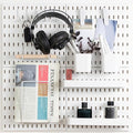 MULSAME Pegboard Combination Kit, Wall Mounted Storage Set with 4 Pegboards & 14 Accessories Hanging, White Peg Boards Organi