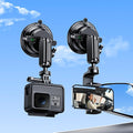 Suction Cup Mount for GoPro Camera Phone Holder, Rotatable Anti-Shake Suction Cup Camera Mount for Car, Windshield Suction Cup Mount for GoPro Hero 12/11/10/9 Insta360 X3 DJI Action