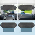 Veharvim Sun Visor Extender for Car with 2 Side Sunshade, Polarized UV400 Visor Extender Attachment for Car Visor with PC Lens,Anti-Glare for Safe Driving (2 Side Panel) (Black, Universal(2Pack))