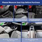 LED Car Seat Gap Filler Organizer Car Gap Filler with 10 Light Music Rhythm Modes USB and Type-C Charger Fit for iPhone Android (2 Pack)